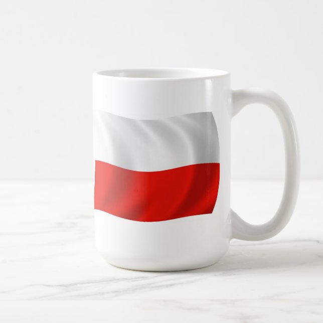 Taza De Café Mug de bandera de Polonia (Derecha)