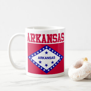 Taza De Café Mug de bandera del estado de Arkansas