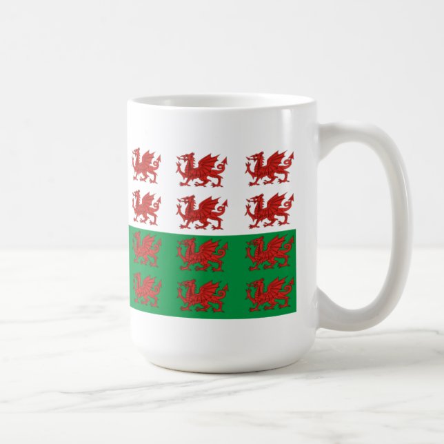 Taza De Café Mug de bandera galesa (Derecha)