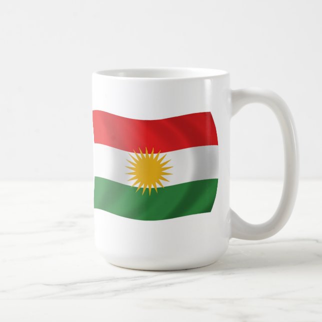 Taza De Café Mug de bandera kurda (Derecha)