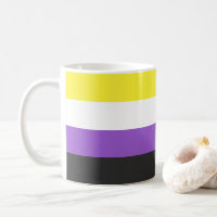 Mug de bandera no binaria