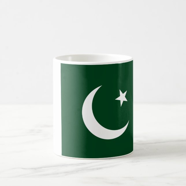 Taza De Café Mug de bandera paquistaní (Centro)