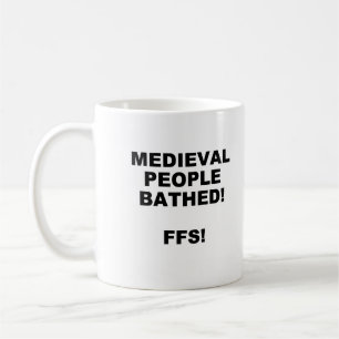 Taza De Café Mug. de baño medieval