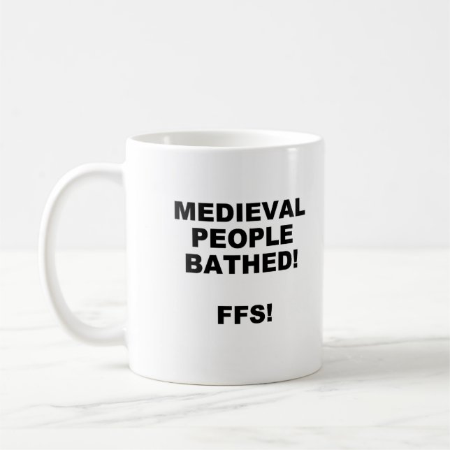 Taza De Café Mug. de baño medieval (Izquierda)