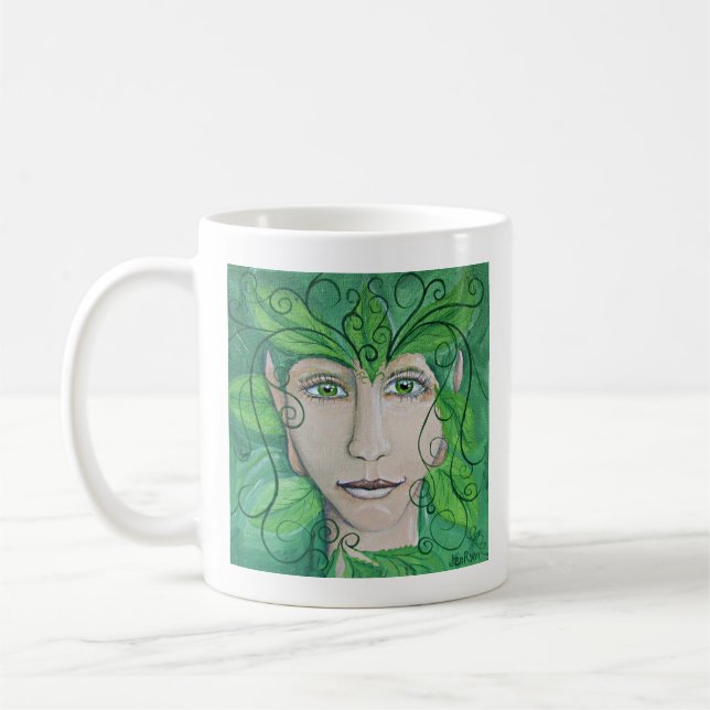 Taza De Café Mug. de bebida verde ninfa (Izquierda)