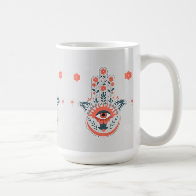 Taza De Café Mug de Bendiciones de Khmissa (Derecha)