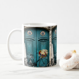 Taza De Café Mug de bicicleta de puerta de época