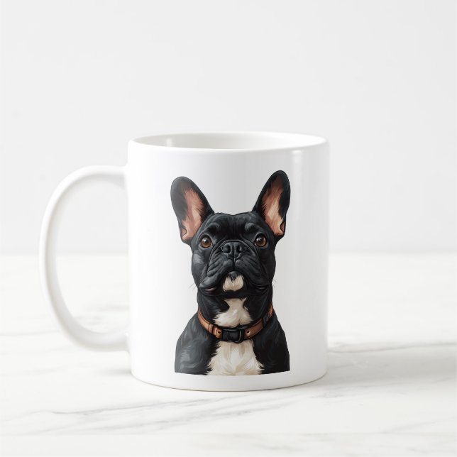Taza De Café Mug de Bulldog negro francés