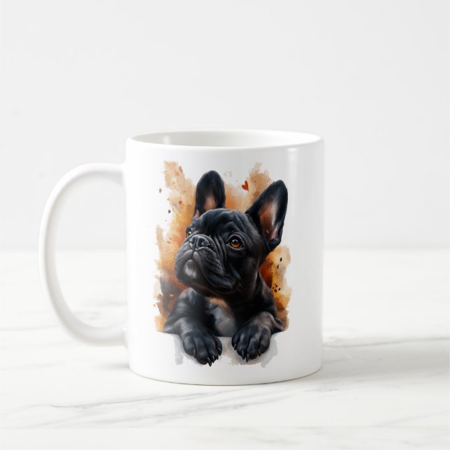 Taza De Café Mug de Bulldog negro francés (Izquierda)