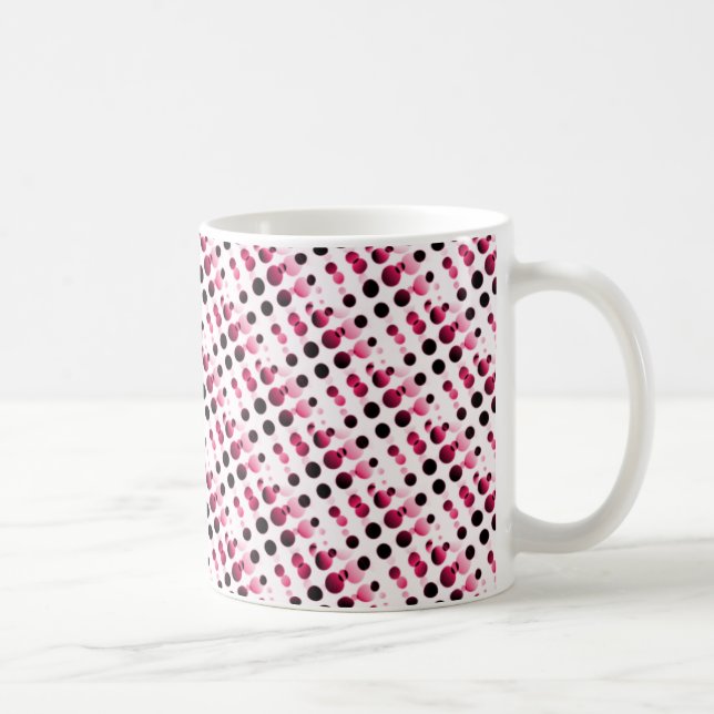 Taza De Café Mug de burbujas retro, rosa (Derecha)