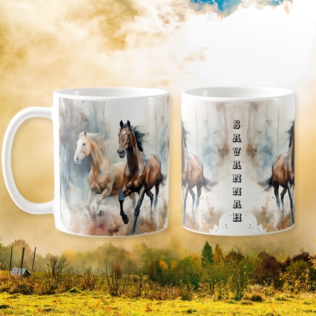 Taza De Café Mug de caballo salvaje occidental (Subido por el creador)