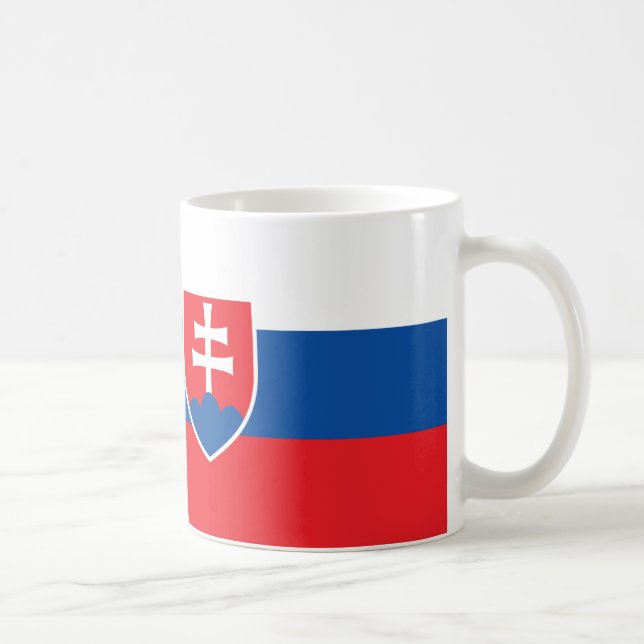 Taza De Café Mug de café cerámico con bandera de Eslovaquia (Derecha)