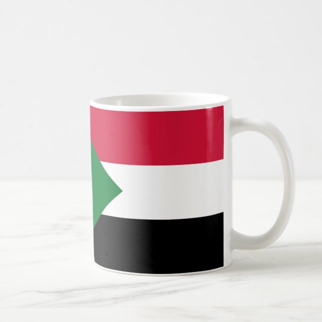 Taza De Café Mug de café cerámico con bandera de Sudán (Derecha)