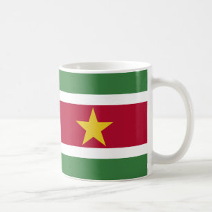 Taza De Café Mug de café cerámico con bandera de Surinam
