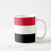 Mug de café cerámico con bandera de Yemen