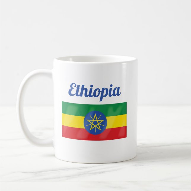 Taza De Café Mug de café con bandera de Etiopía (Izquierda)