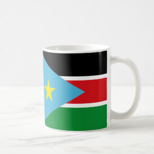Taza De Café Mug de café de cerámica con bandera de Sudán del S