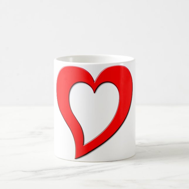 Taza De Café Mug de café de contorno cardíaco (Centro)