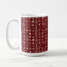 Mug de café de jeroglíficos egipcios