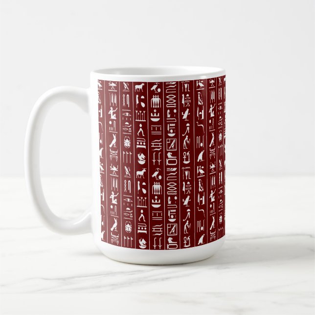 Taza De Café Mug de café de jeroglíficos egipcios (Izquierda)