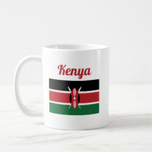 Taza De Café Mug de café de la bandera de Kenia
