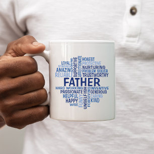 Taza De Café Mug de café en la nube de palabras del padre en to