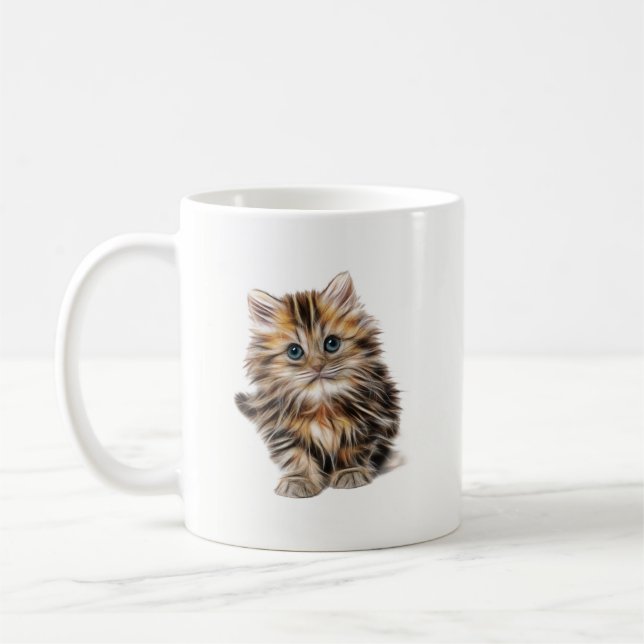 Taza De Café Mug de café Fluffy Kitten (Izquierda)