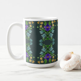 Taza De Café Mug de café grande con flores de bonito
