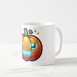 Taza De Café Mug de calabaza de Pixel brillante - Halloween Ret