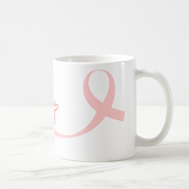 Taza De Café Mug de cáncer de seno de guerrero (Derecha)