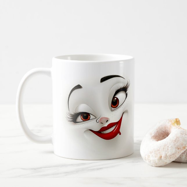 Taza De Café Mug de cara feliz (Con donut)