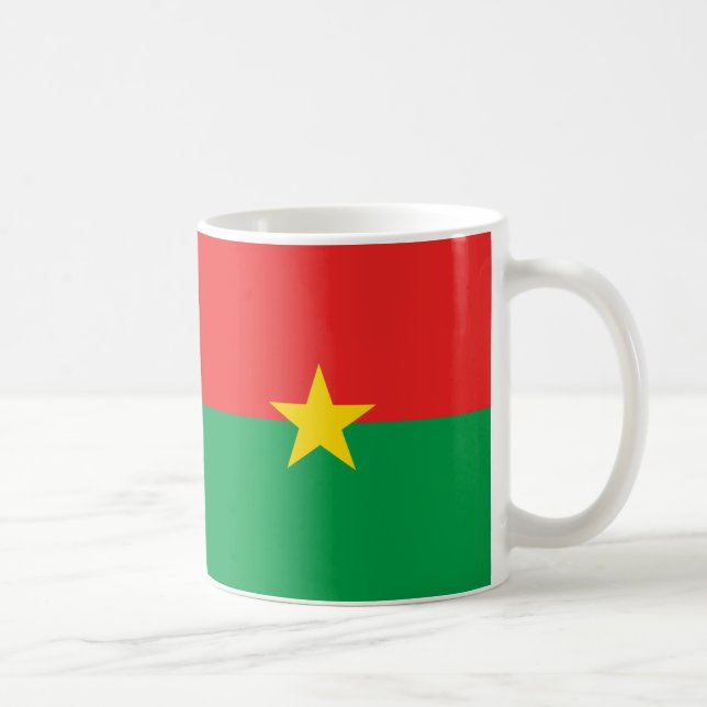 Taza De Café Mug de cerámica de bandera de Burkina Faso (Derecha)