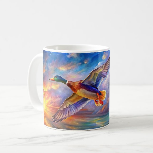 Taza De Café Mug De Cerámica De Pato Mallard Para Amantes De La (Anverso izquierdo)