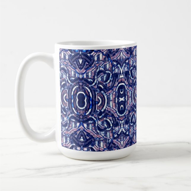 Taza De Café Mug de cerámica geométrica púrpura de vidrio templ (Izquierda)