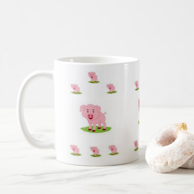 Taza De Café Mug de cerdo (Con donut)