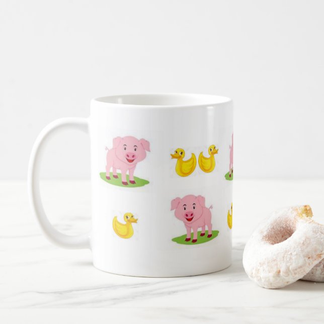 Taza De Café Mug de cerdo (Con donut)