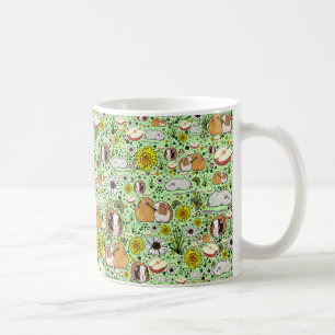 Taza De Café Mug de cerdo de Guinea en verde