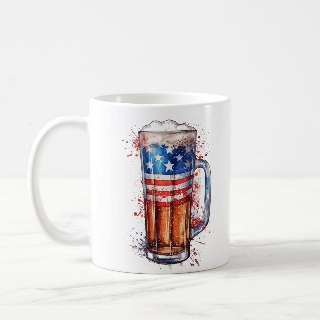 Taza De Café Mug de cerveza patriótica (Izquierda)