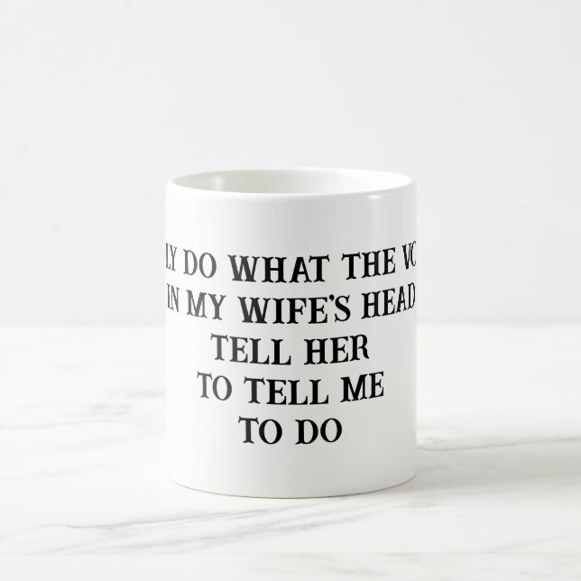 Taza De Café Mug de Chiste de esposa marido (Centro)