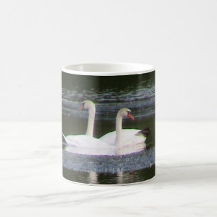 Taza De Café Mug de cisnes blancos