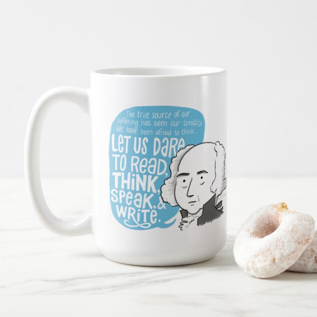 Taza De Café Mug de cita de John Adams (Con donut)
