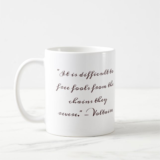 Taza De Café Mug de cita inspiradora - Cadenas invertidas (Izquierda)