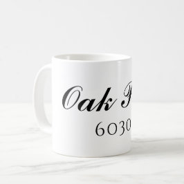Taza De Café Mug de código postal de personalizado
