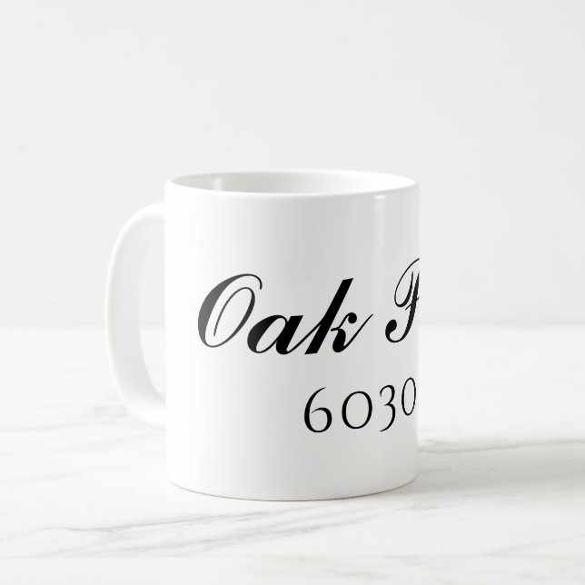 Taza De Café Mug de código postal de personalizado (Anverso izquierdo)