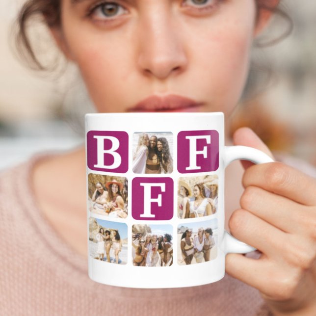 Taza De Café Mug de Colage de Fotos de Amistad BFF (Subido por el creador)