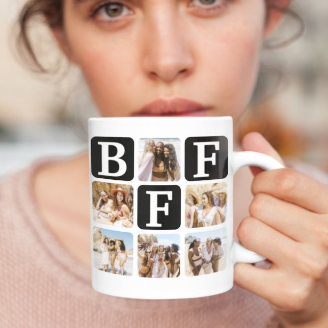 Taza De Café Mug de Colage de Fotos de Amistad BFF (Subido por el creador)