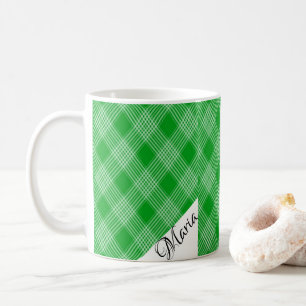 Taza De Café Mug de color verde y blanco