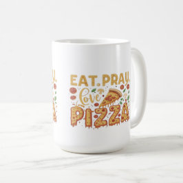 Taza De Café Mug de comida divertida - Pizza: Un trozo del ciel