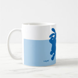 Taza De Café Mug. de conejo azul azul