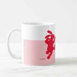 Taza De Café Mug de conejo rojo